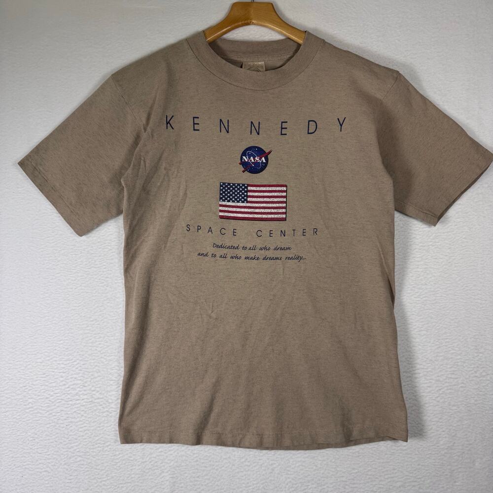 VTG 90's Corporate Item Nasa Kennedy Space Center T-Shirt sz M Single Stitch